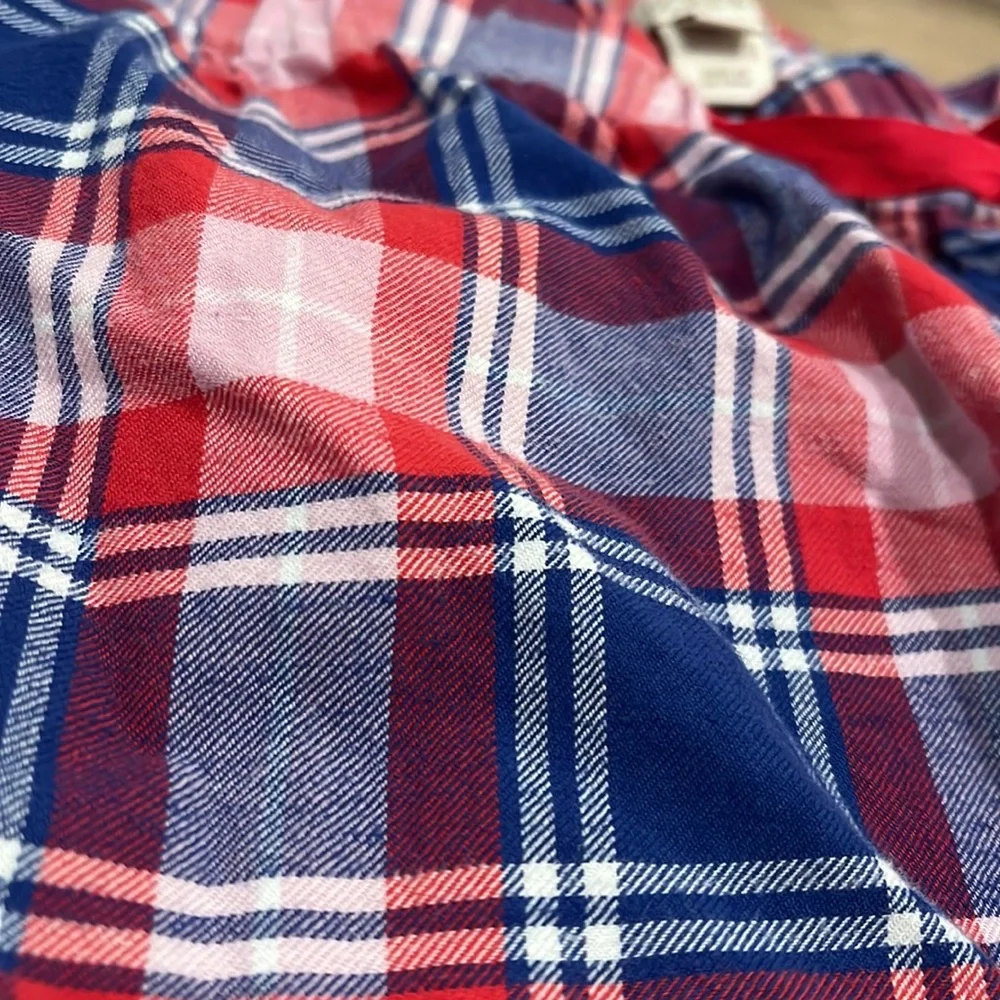 J.Crew Men’s Plaid Flannel Pajama Pants Small Red Blue Cotton Lounge